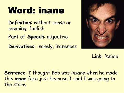 inane synonym|inanely means.